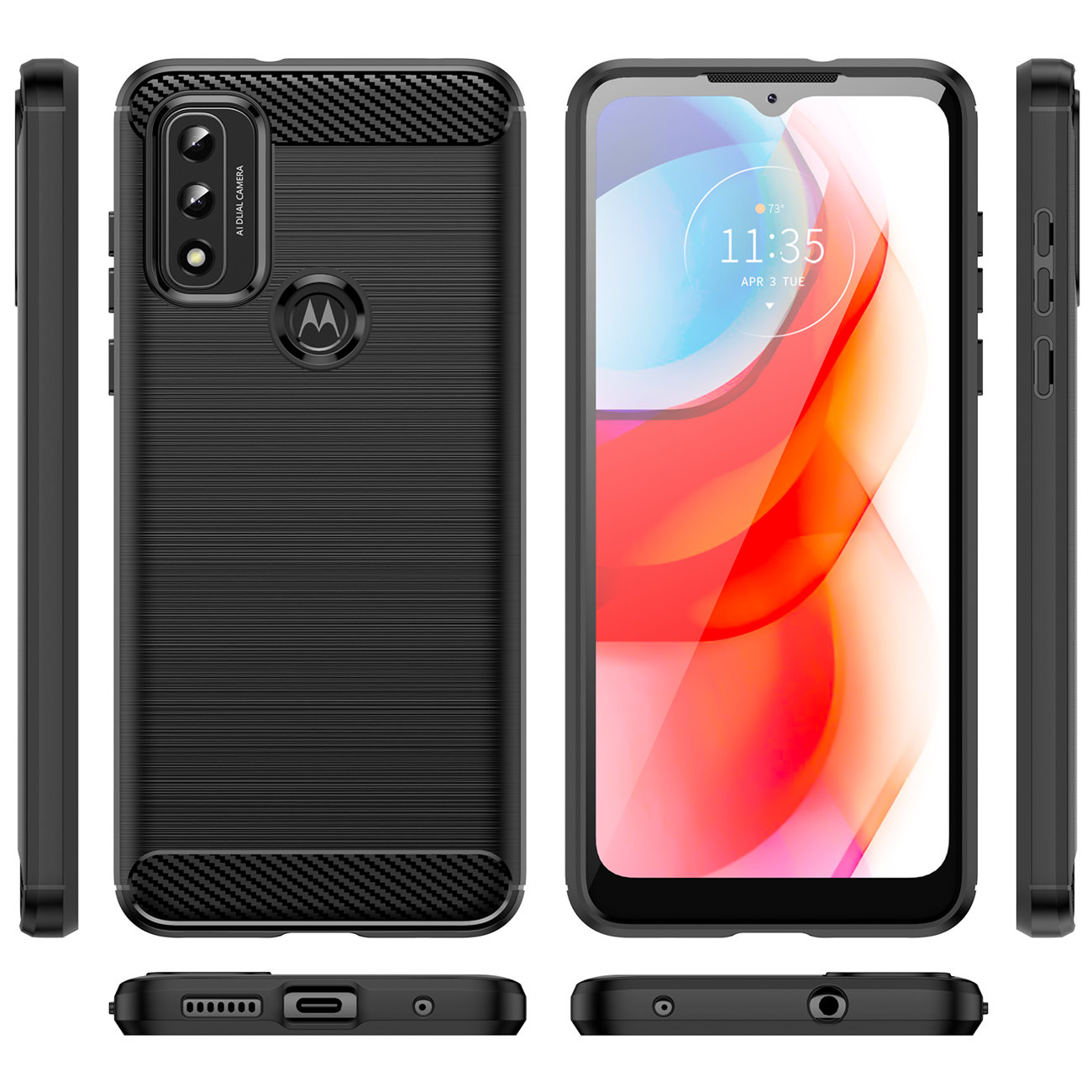 Carbon Shield TPU ümbris Motorola Moto G Play 2023 - must