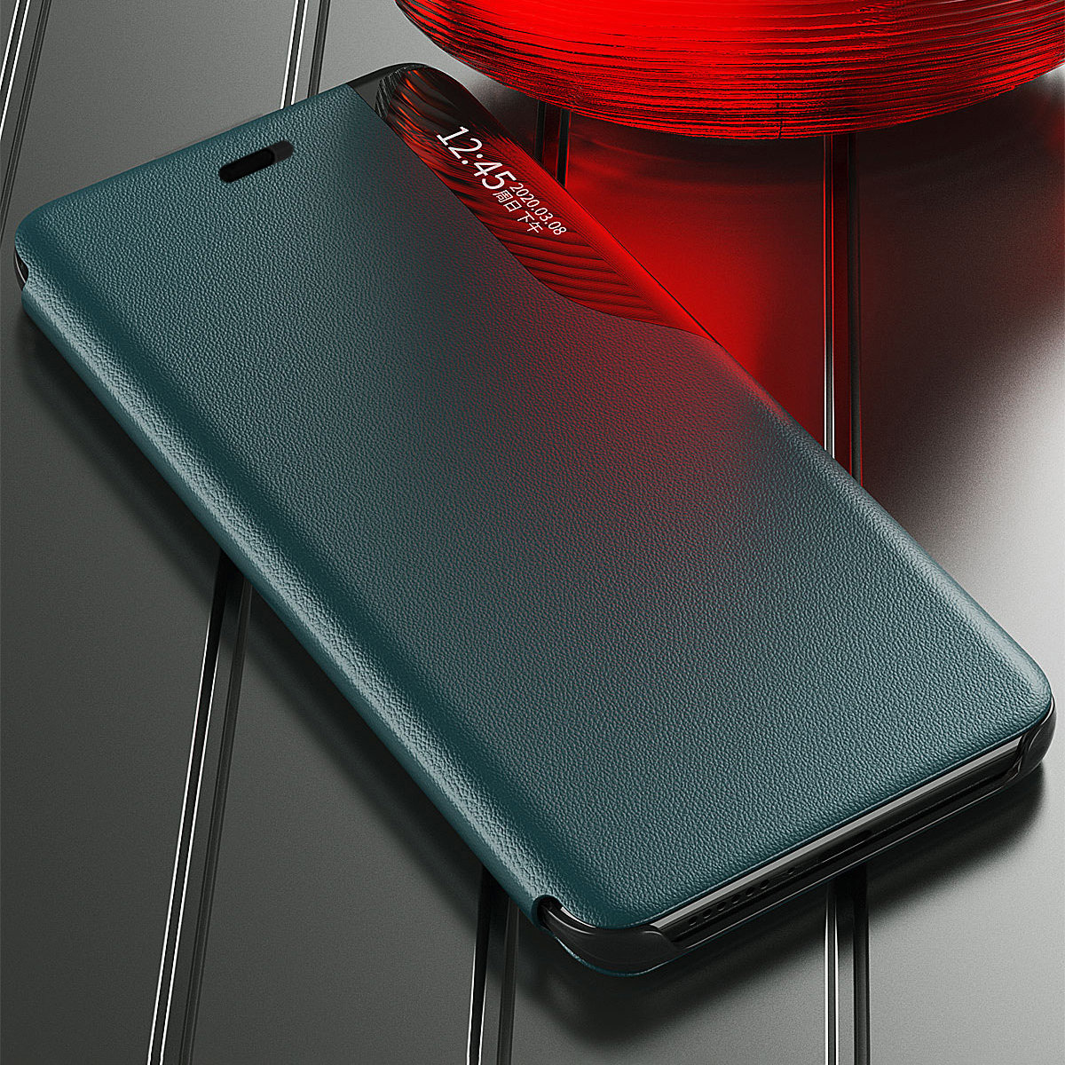 Elegantne raamatukott View Case Apple iPhone 13 Mini - punane