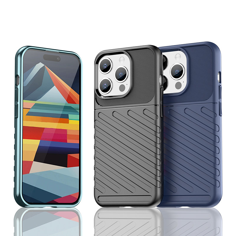 Vastupidav TPU-ümbris Apple iPhone 15 Pro - must