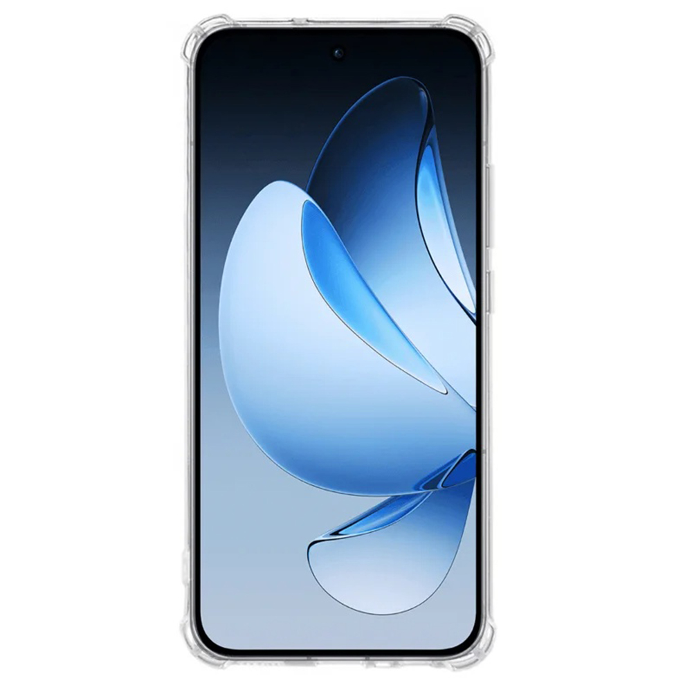 Silikoonkaitse tugevdatud nurkadega Oppo Reno13 jaoks - läbipaistev
