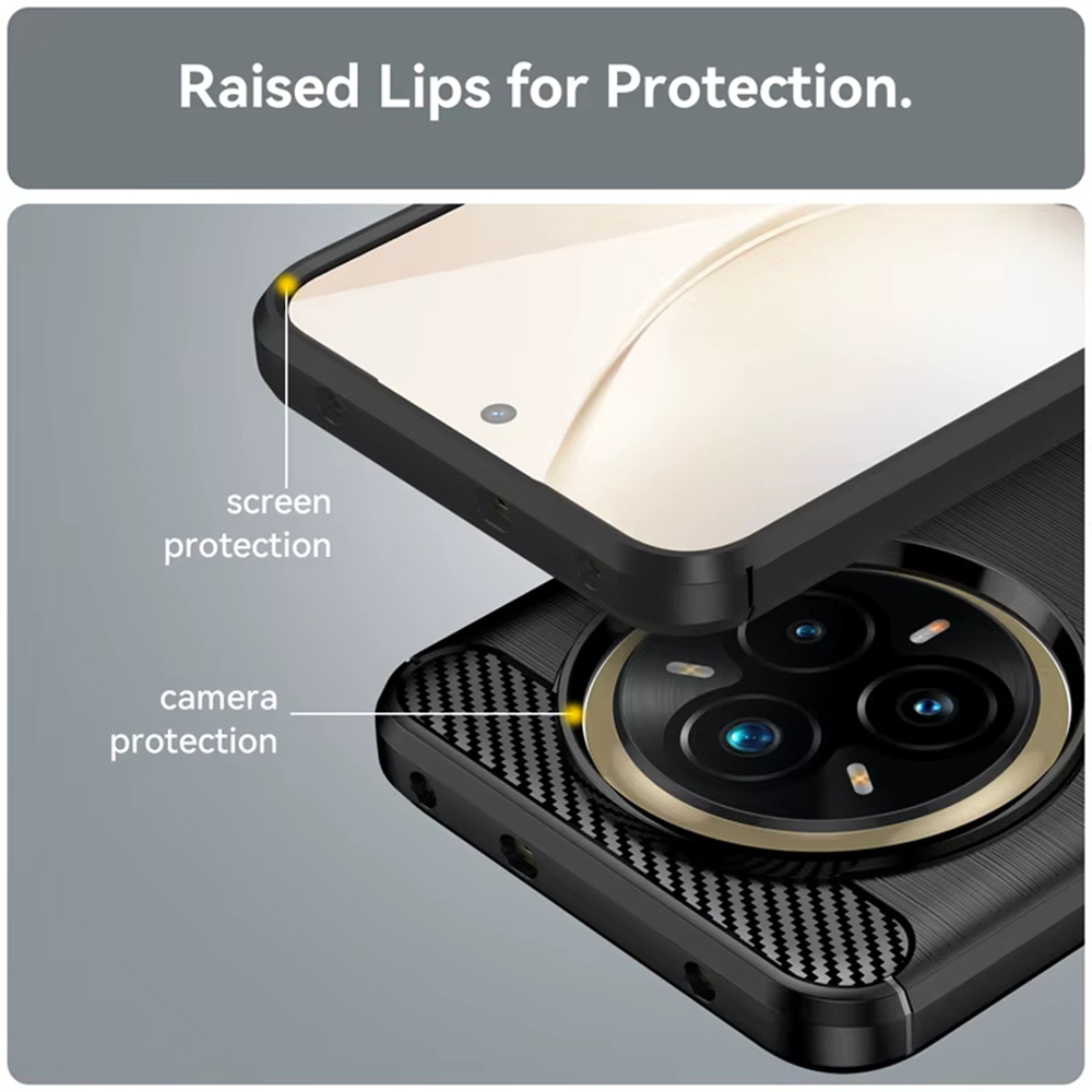 Carbon Shield TPU ümbris Realme 14 Pro+ - must