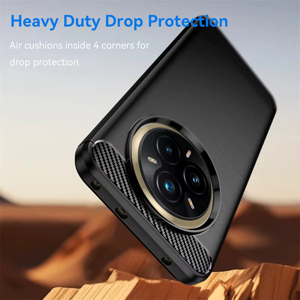 Carbon Shield TPU ümbris Realme 14 Pro+ - must