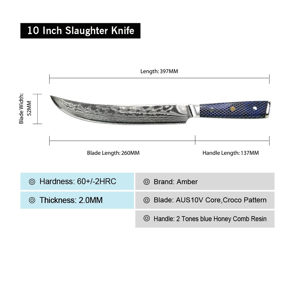 Damaaskterasast kööginuga YU-37420 - Slaughter / Sinine
