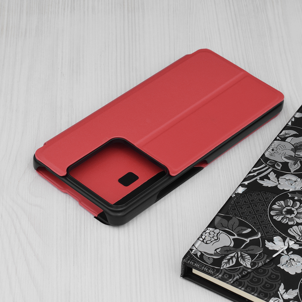 Elegantne raamatukott View Case Xiaomi Redmi Note 13 - punane