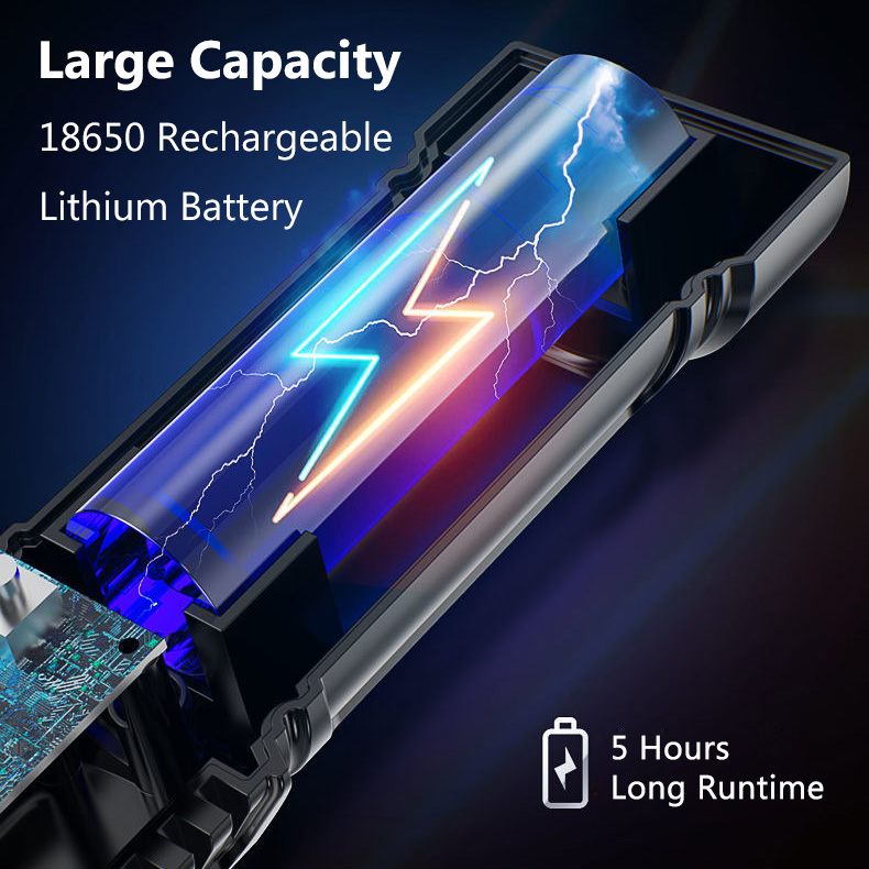 PowerBeam LED taskulamp USB-laadimisega - Must