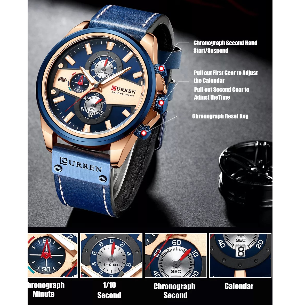Kell CURREN JO-14416 - Sinine