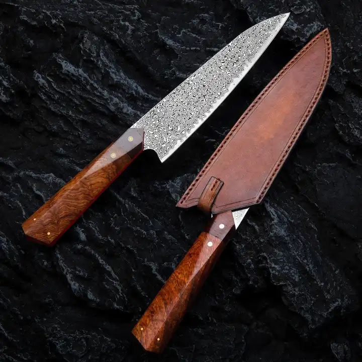 Damaskuse kööginuga HARAHU KO-29022 - Pruun