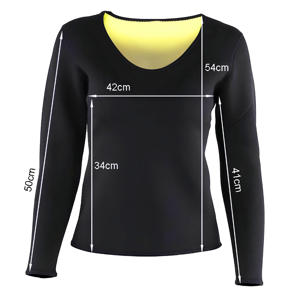 Naiste neopreenist fitness särk FW - 40458 - Must / Kollane / M