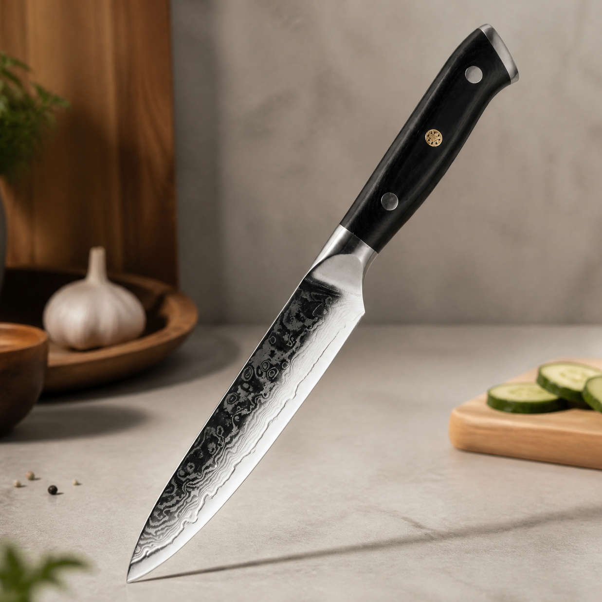 Damaskuse kööginuga KX-42116 - Butcher / Must