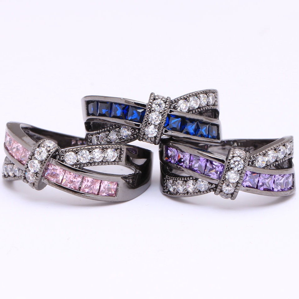 Prsteň DI-2288 - Must/Punane/49,3mm
