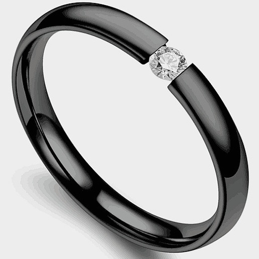 Sõrmus UR-17277 - Must / 59mm
