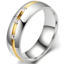 Naiste sõrmus LO-17391 - Hõbe / Kuld / 59mm