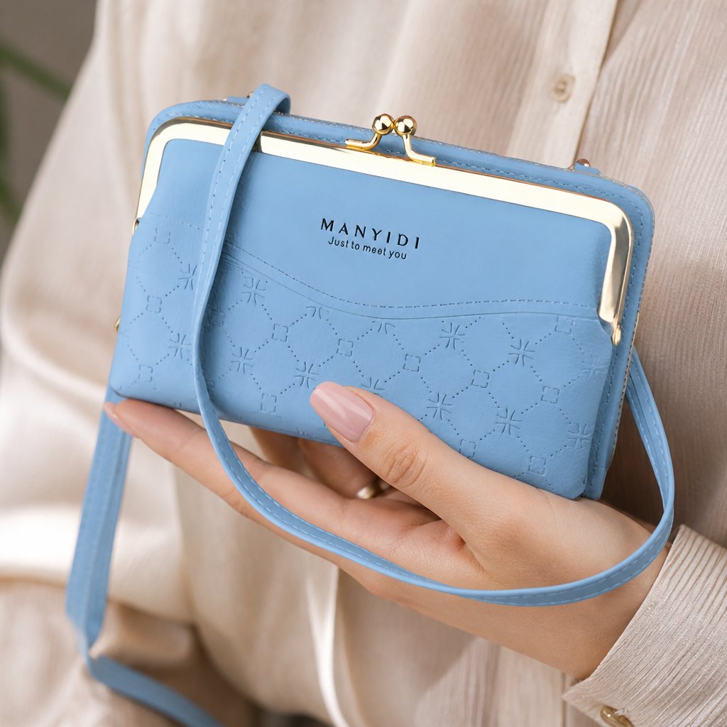 Crossbody rahakott LE-25218 - Sinine